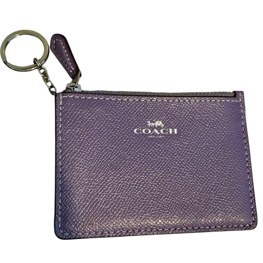 Coach Purple Key & Card Holder
